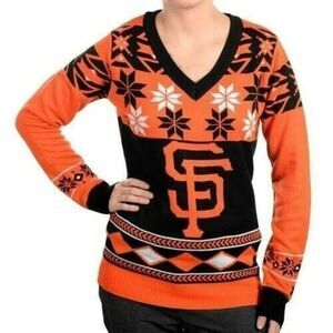 NEW San Francisco Giants Christmas Holiday Sweater  Ladies S Ugly SF Klew